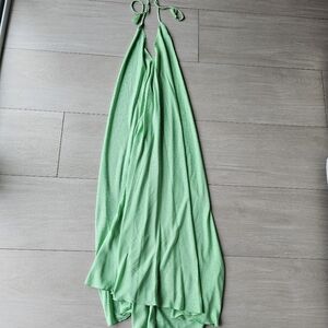 Gold & Silver Paris Green Print Multi Way Dress